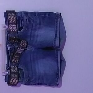 Jeans shorts with belt Size 9